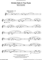 Cover icon of Smoke Gets In Your Eyes sheet music for clarinet solo by The Platters, Jerome Kern and Otto Harbach, intermediate skill level