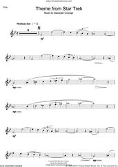 Cover icon of Theme from Star Trek sheet music for flute solo by Alexander Courage, intermediate skill level