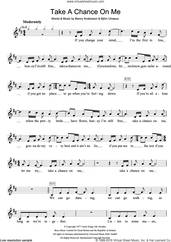 Cover icon of Take A Chance On Me sheet music for clarinet solo by ABBA, Benny Andersson and Bjorn Ulvaeus, intermediate skill level