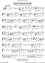 Cover icon of Take A Chance On Me sheet music for flute solo by ABBA, Benny Andersson and Bjorn Ulvaeus, intermediate skill level