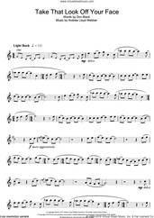 Cover icon of Take That Look Off Your Face (from Tell Me On A Sunday) sheet music for flute solo by Andrew Lloyd Webber and Don Black, intermediate skill level