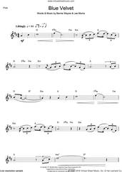 Cover icon of Blue Velvet sheet music for flute solo by Tony Bennett, Bernie Wayne and Lee Morris, intermediate skill level