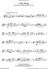 Cover icon of Your Song sheet music for tenor saxophone solo by Elton John and Bernie Taupin, intermediate skill level