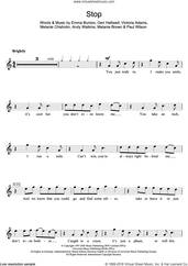 Cover icon of Stop sheet music for flute solo by Spice Girls, Andy Watkins, Chisholm Melanie, Emma Bunton, Geri Halliwell, Melanie Brown, Paul Wilson and Victoria Adams, intermediate skill level