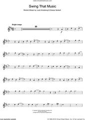 Cover icon of Swing That Music sheet music for trumpet solo by Louis Armstrong and Horace Gerlach, intermediate skill level
