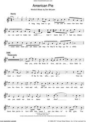 Cover icon of American Pie sheet music for violin solo by Madonna and Don McLean, intermediate skill level