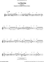 Cover icon of La Bamba sheet music for flute solo by Los Lobos and Miscellaneous, intermediate skill level