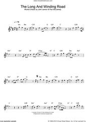 Cover icon of The Long And Winding Road sheet music for flute solo by The Beatles, Paul McCartney and John Lennon, intermediate skill level