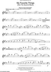 Cover icon of My Favorite Things (from The Sound Of Music) sheet music for tenor saxophone solo by Rodgers & Hammerstein, Richard Rodgers and Oscar II Hammerstein, intermediate skill level