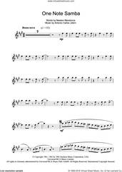 Cover icon of One Note Samba (Samba De Uma Nota) sheet music for tenor saxophone solo by Antonio Carlos Jobim and Newton Mendonca, intermediate skill level
