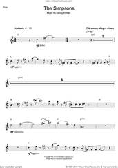 Cover icon of Theme From The Simpsons sheet music for flute solo by Danny Elfman, intermediate skill level