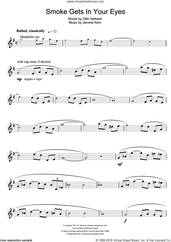 Cover icon of Smoke Gets In Your Eyes sheet music for trumpet solo by The Platters, Jerome Kern and Otto Harbach, intermediate skill level