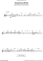 Cover icon of Suspicious Minds sheet music for flute solo by Elvis Presley and Francis Zambon, intermediate skill level
