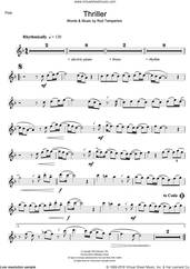 Cover icon of Thriller sheet music for flute solo by Michael Jackson and Rod Temperton, intermediate skill level