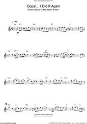 Cover icon of Oops! I Did It Again sheet music for flute solo by Britney Spears, Max Martin and Rami, intermediate skill level