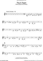 Cover icon of The A Team sheet music for clarinet solo by Ed Sheeran, intermediate skill level