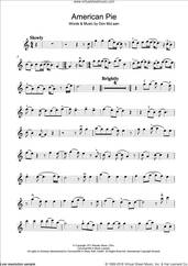 Cover icon of American Pie sheet music for violin solo by Don McLean and Madonna, intermediate skill level