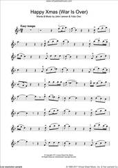 Cover icon of Happy Xmas (War Is Over) sheet music for violin solo by John Lennon and Yoko Ono, intermediate skill level