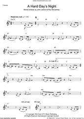 Cover icon of A Hard Day's Night sheet music for clarinet solo by The Beatles, John Lennon and Paul McCartney, intermediate skill level