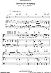 Cover icon of These Are The Days sheet music for violin solo by Jamie Cullum and Ben Cullum, intermediate skill level