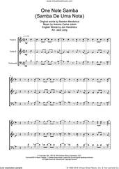 Cover icon of One Note Samba (Samba De Uma Nota) sheet music for violin solo by Antonio Carlos Jobim and Newton Mendonca, intermediate skill level