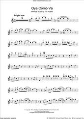 Cover icon of Oye Como Va sheet music for violin solo by Tito Puente and Carlos Santana, intermediate skill level