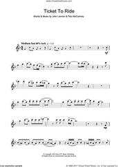 Cover icon of Ticket To Ride sheet music for flute solo by The Beatles, John Lennon and Paul McCartney, intermediate skill level