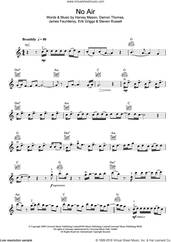 Cover icon of No Air sheet music for violin solo by Jordin Sparks, Damon Thomas, Erik Griggs, Harvey Mason, James Fauntleroy and Steven Russell, intermediate skill level