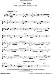 Cover icon of The Climb (from Hannah Montana: The Movie) sheet music for violin solo by Joe McElderry, Miley Cyrus, Jessica Alexander and Jon Mabe, intermediate skill level
