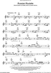 Cover icon of Russian Roulette sheet music for violin solo by Rihanna, Charles Harmon and Shaffer Smith, intermediate skill level