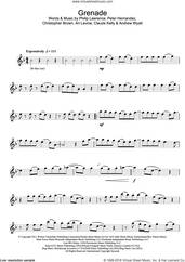 Cover icon of Grenade sheet music for flute solo by Bruno Mars, Andrew Wyatt, Ari Levine, Chris Brown, Claude Kelly, Peter Hernandez and Philip Lawrence, intermediate skill level