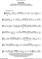 Cover icon of Grenade sheet music for violin solo by Bruno Mars, Andrew Wyatt, Ari Levine, Chris Brown, Claude Kelly, Peter Hernandez and Philip Lawrence, intermediate skill level