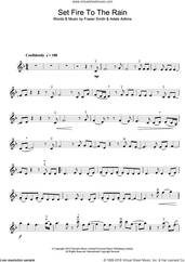 Cover icon of Set Fire To The Rain sheet music for violin solo by Adele and Fraser T. Smith, intermediate skill level