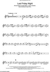 Cover icon of Last Friday Night sheet music for clarinet solo by Katy Perry, Bonnie McKee, Lukasz Gottwald and Max Martin, intermediate skill level