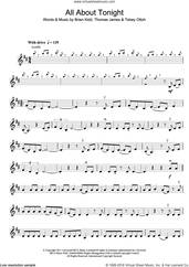 Cover icon of All About Tonight sheet music for violin solo by Pixie Lott, Brian Kidd, Tebey Ottoh and Thomas James, intermediate skill level