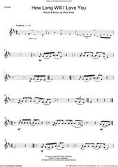 Cover icon of How Long Will I Love You sheet music for clarinet solo by Ellie Goulding and Mike Scott, intermediate skill level