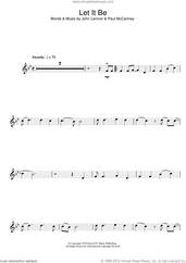 Cover icon of Let It Be sheet music for violin solo by The Beatles, John Lennon and Paul McCartney, intermediate skill level