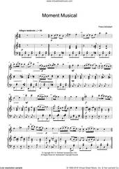 Cover icon of Moment Musical sheet music for flute solo by Franz Schubert, classical score, intermediate skill level