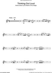 Cover icon of Thinking Out Loud sheet music for flute solo by Ed Sheeran and Amy Wadge, wedding score, intermediate skill level