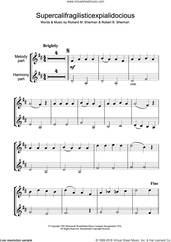 Cover icon of Supercalifragilisticexpialidocious (from Mary Poppins) sheet music for clarinet solo by Julie Andrews, Richard M. Sherman and Robert B. Sherman, intermediate skill level