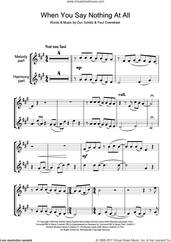 Cover icon of When You Say Nothing At All sheet music for clarinet solo by Ronan Keating, Alison Krauss, Keith Whitley, Don Schlitz and Paul Overstreet, intermediate skill level