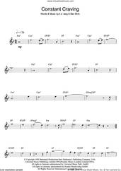 Cover icon of Constant Craving sheet music for saxophone solo by k.d. lang and Ben Mink, intermediate skill level