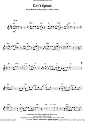 Cover icon of Don't Speak sheet music for flute solo by No Doubt, Eric Stefani and Gwen Stefani, intermediate skill level