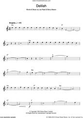 Cover icon of Delilah sheet music for flute solo by Tom Jones, Barry Mason and Les Reed, intermediate skill level