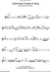 Cover icon of I Don't Want To Miss A Thing sheet music for flute solo by Aerosmith and Diane Warren, intermediate skill level