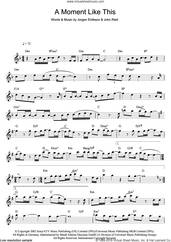 Cover icon of A Moment Like This sheet music for flute solo by Leona Lewis, John Reid and Jorgen Elofsson, intermediate skill level