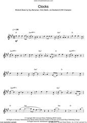 Cover icon of Clocks sheet music for clarinet solo by Coldplay, Chris Martin, Guy Berryman, Jonny Buckland and Will Champion, intermediate skill level