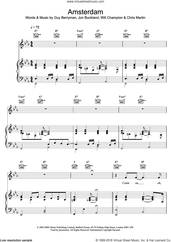 Cover icon of Amsterdam sheet music for violin solo by Coldplay, Chris Martin, Guy Berryman, Jonny Buckland and Will Champion, intermediate skill level