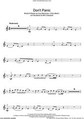 Cover icon of Don't Panic sheet music for violin solo by Coldplay, Chris Martin, Guy Berryman, Jonny Buckland and Will Champion, intermediate skill level