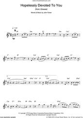 Cover icon of Hopelessly Devoted To You (from Grease) sheet music for saxophone solo by Olivia Newton-John and John Farrar, intermediate skill level